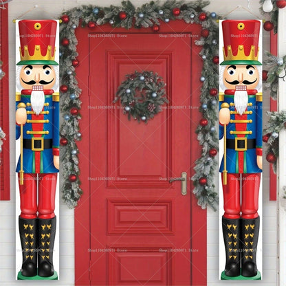Porte suspendue de noël casse-noisette soldat Happy Home 2025, décoration de porte de noël, ornements Navidad Notal Noel, nouveauté 2026