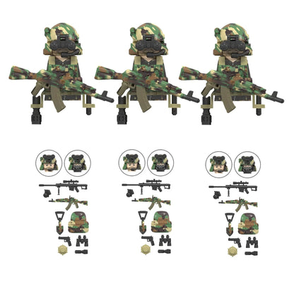 WM6147 le Service aérien spécial Delta militaire Alpha KSK neige léopard Commando marine sceaux forces d'enfants sauvages modèle bloc brique jouet