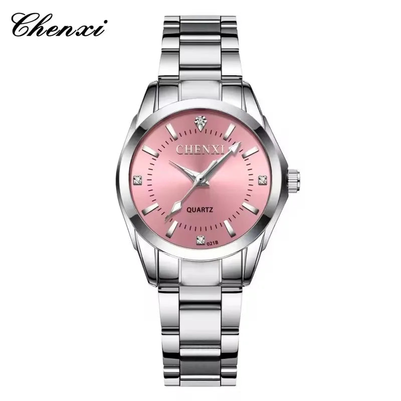 CHENXI 021B montre à Quartz pour femmes mode élégante étanche bracelet en acier inoxydable