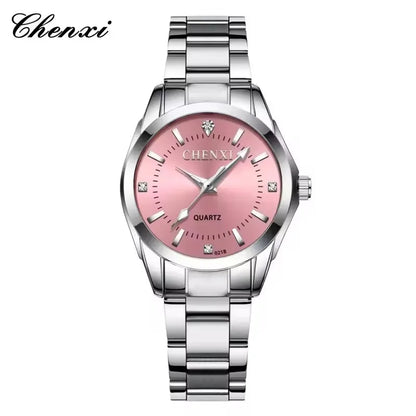 CHENXI 021B montre à Quartz pour femmes mode élégante étanche bracelet en acier inoxydable