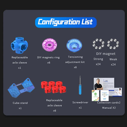 Picube-Cube Magique Magnétique DIY pour Enfants, Maglev Magnetic Rubix, Professional Speed Puzzle, Fidget Toy, DianSheng MS3X, 3x3x3