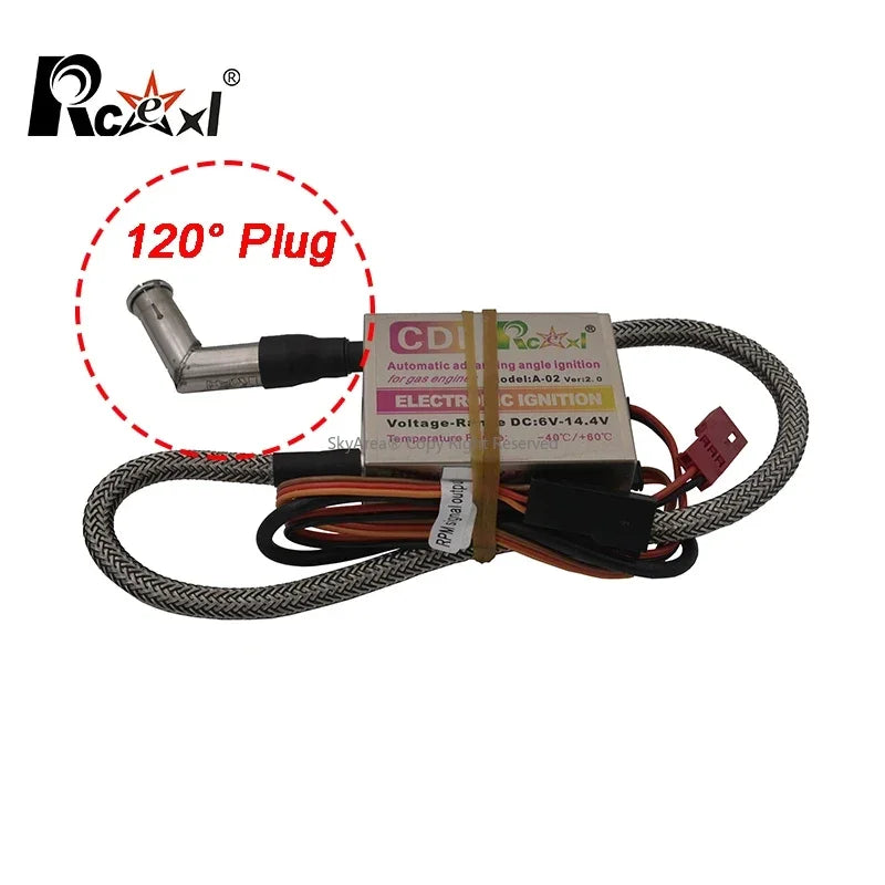 Rcexl Simple/Twin VILLE CDI NGK-ME-8 1/4-32 90/ 120 Résistant ou Droit pour Gaz GOLD DLE Moteur RC Avion