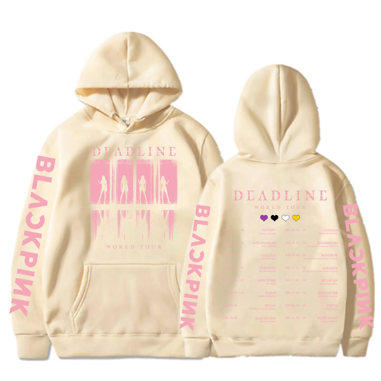 2025 BP Deadline Black World Tour sweat à capuche Harajuku hauts pull homme femme sweat Fans cadeau