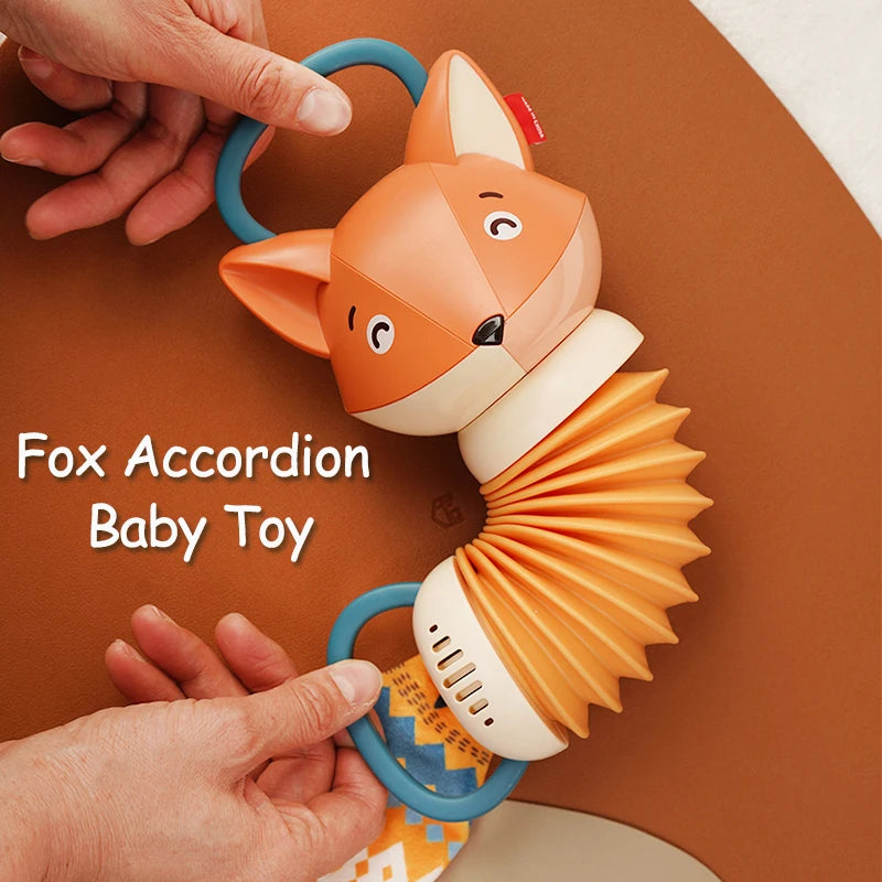 Jouets éducatifs en accordéon de renard pour bébé, Animal de dessin animé, insectes, éducation précoce, jouet d'apprentissage de la musique, cadeau pour garçon et fille
