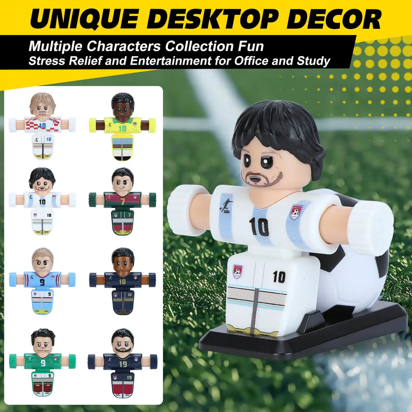 Nouveaux joueurs de football Fidget Spinner, jeu de baby-foot de table, jouets pour enfants, décor de bureau anti-Stress pour Collection