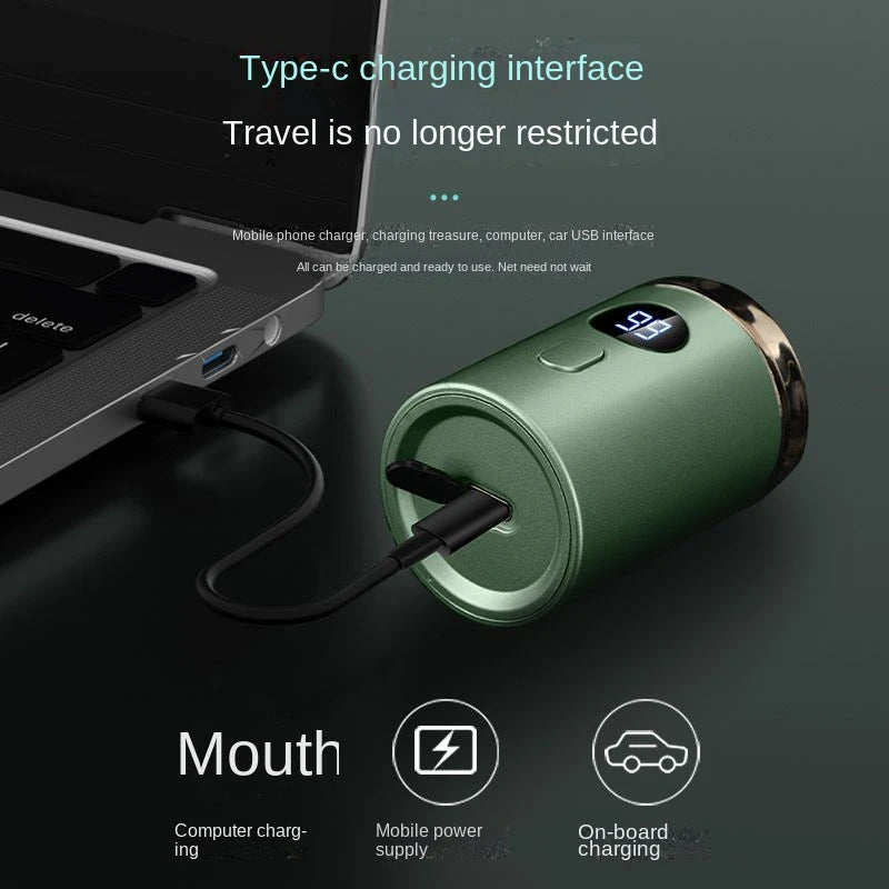 Petit pistolet en acier rasoir type-c rechargeable affichage numérique rasoir électrique pour hommes intelligent portable mini utilisation en voyage