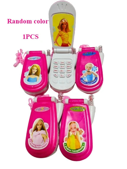 Le téléphone portable jouet électronique pour filles est mignon, son et lumière, couverture rabattable classique, cadeau de vacances à collectionner et nostalgique