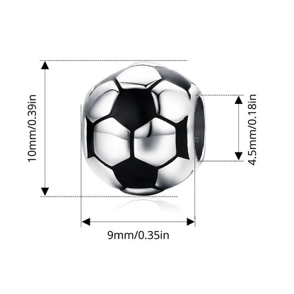 BISAER 925 en argent Sterling série balle charme Football volley-ball Tennis basket-Ball perle ajustement femmes et hommes Bracelet bricolage bijoux fins