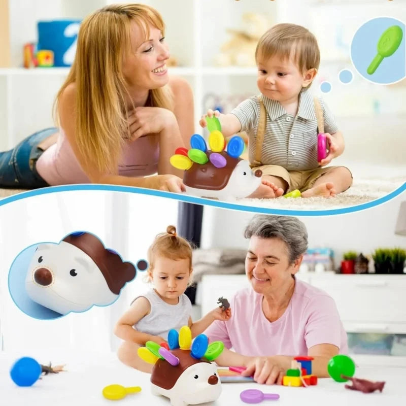 Jouets sensoriels hérisson pour tout-petits, jouets à motricité Fine Montessori, jouets éducatifs de voyage sensoriels pour bébés âgés de 1 2 3 4 ans