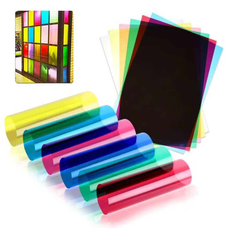 Feuille de plastique transparente A4, acétate PVC, filtre de lumière colorée,