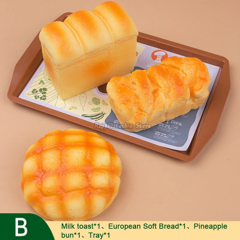 Simulation de pain artificiel, faux modèle alimentaire, Baguette française, gâteau Toast, boulangerie, jeu pour enfants, ensemble de jouets de cuisine, garçon et fille, fausse boulanger