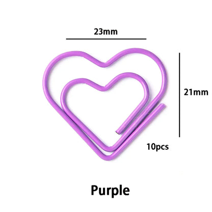 Trombones ajourés colorés, marque-page, cadeaux pour étudiants, fournitures scolaires et de bureau, 10 pièces