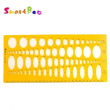 règles pochoirs jaune