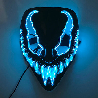 Halloween carnaval fête Costume décoration LED lumineuse masque Halloween masque LED masque éclairer masques de fête pour la fête lumineuse