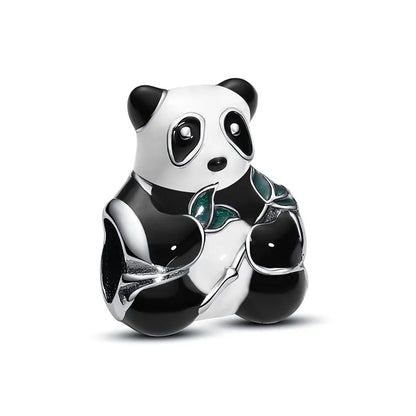 Original 925 en argent Sterling breloque perle amour chien chat patte Panda luciole pendentif breloques idéal pour bracelet colliers femmes bijoux