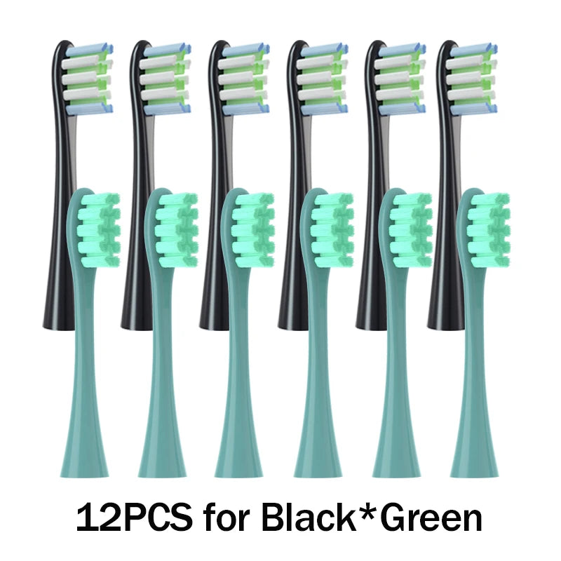 Têtes de brosse de remplacement, scellées sous vide, emballées, pour Oclean X PRO/ Z1/ F1/ One/ Air 2 /SE, buses de nettoyage en profondeur souples DuPont, 12 pièces