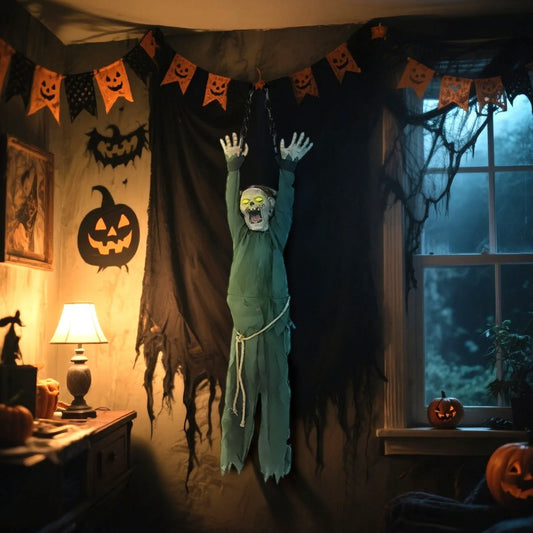 Décoration créative suspendue pour momie, crâne d'horreur, ornements effrayants pour cour extérieure, maison hantée, accessoire de fête, Halloween