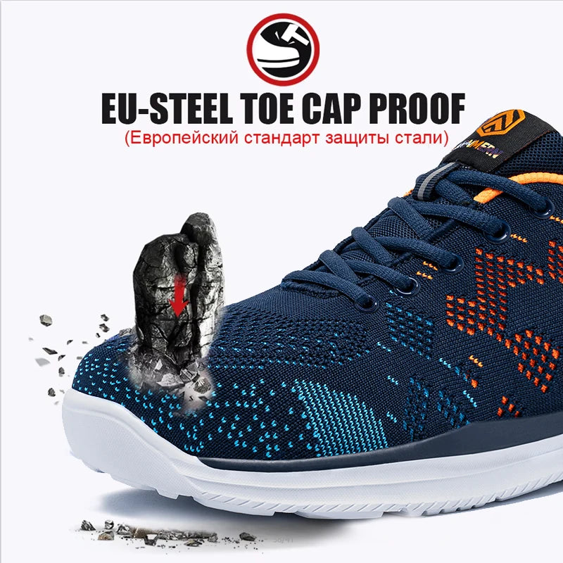 LARNMERN chaussures de sécurité pour le travail hommes bout en acier Construction baskets bottes Anti-crevaison anti-dérapant femmes chaussures