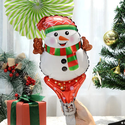 10 pièces ballons de noël à main père noël bonhomme de neige Elk pain d'épice homme bricolage nouvel an joyeux noël atmosphère décoration de fête ZYF