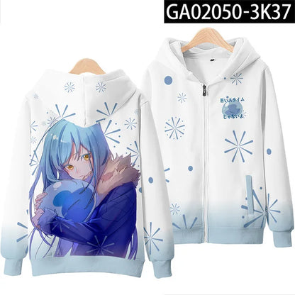Sweats à capuche Anime Rimuru Tempest pour hommes et femmes, sweat à manches longues, vêtements Streetwear, costume Cosplay