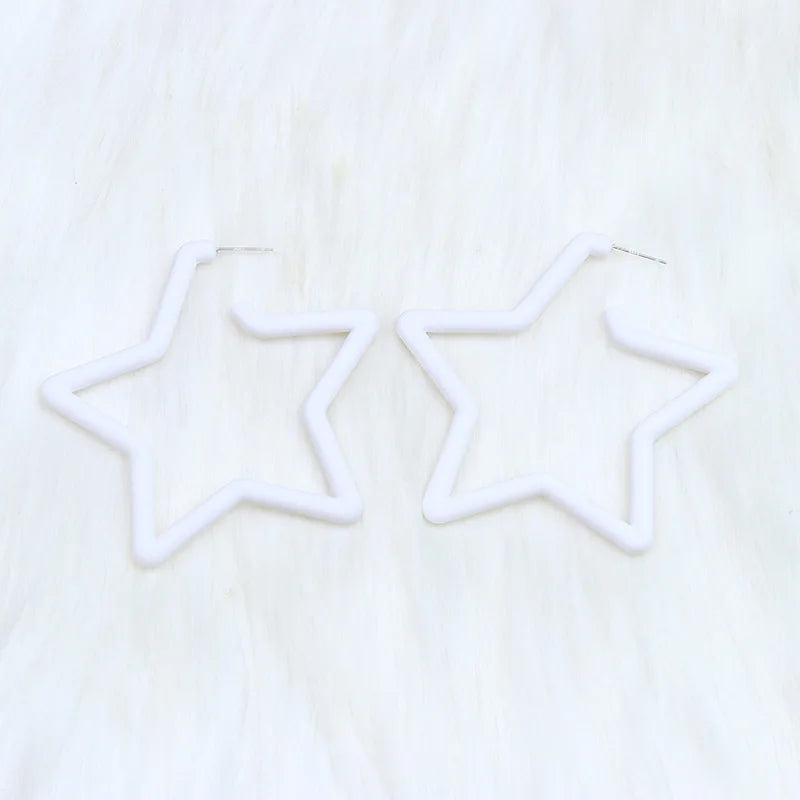 Boucles d'oreilles en acrylique JeTassel pour femmes, flammes européennes, gouttes, coeur, crâne, lame de chat, bijoux punk, gels de poisson, étoile