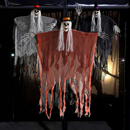 Décoration de fantôme d'horreur effrayant, accessoires de modules d'Halloween, extérieur, intérieur, jardin, maison hantée, faucheuses, ornement