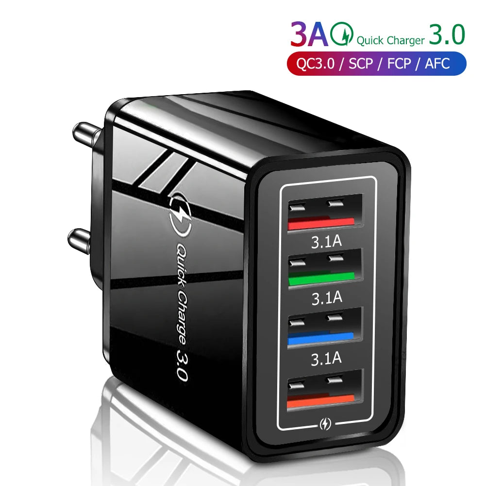 Chargeur USB 3A 4 ports USB Charge rapide 3.0