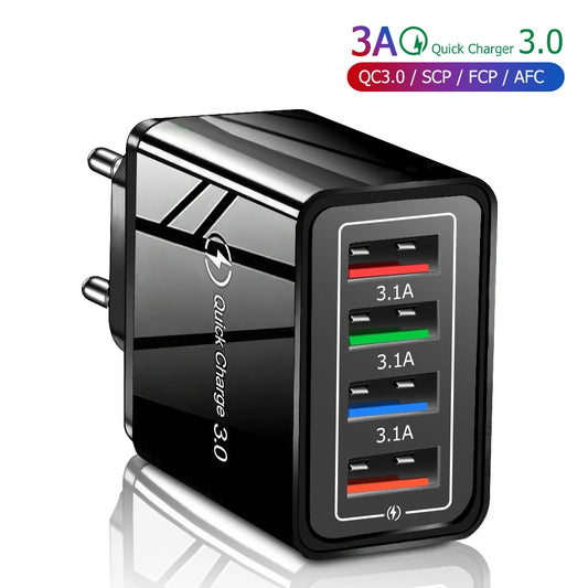 Chargeur USB 3A 4 ports USB Charge rapide 3.0