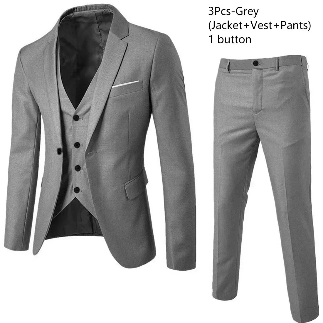 Costumes formels complets Ternos pour hommes, blazers élégants, pantalons et vestes, costume de luxe, vêtements de mariage, affaires, 2 pièces, 3 ensembles