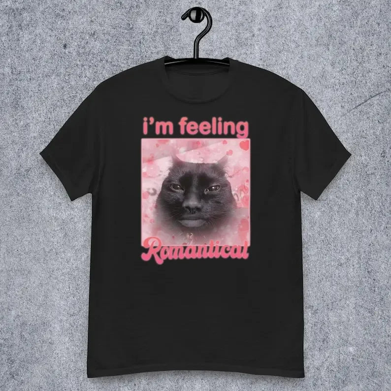 Je m'appelle romantique drôle chat imprimé été T-shirt cadeau pour femme chats malchés T-shirt blague idiot cadeaux Dank T-shirt