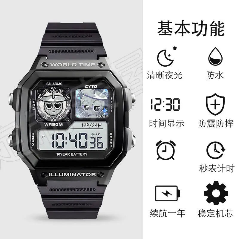 Kawaii Sprunki dessin animé enfants montre Sport montres bracelet en Silicone LED étanche montre numérique pour enfants montre-bracelet électronique