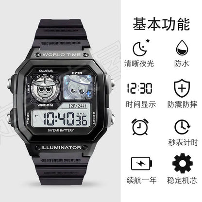 Kawaii Sprunki dessin animé enfants montre Sport montres bracelet en Silicone LED étanche montre numérique pour enfants montre-bracelet électronique