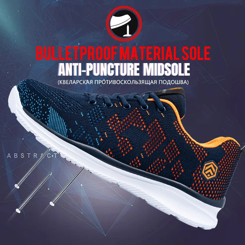 LARNMERN chaussures de sécurité pour le travail hommes bout en acier Construction baskets bottes Anti-crevaison anti-dérapant femmes chaussures