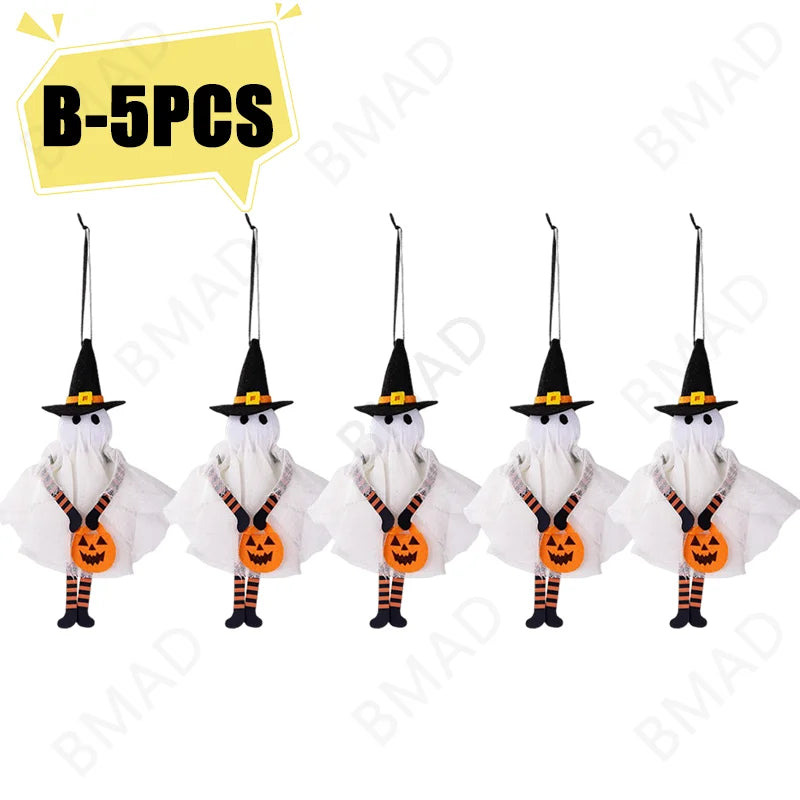 Pendentif décoratif suspendu pour Halloween, citrouille, chat noir, fantôme, crâne, ornement pour fête, jour des morts, décoration d'halloween pour la maison