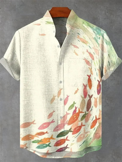 Chemise à manches courtes pour hommes, motif Design de mode printemps/été 2021, chemise imprimée numérique HD en 3D, mode jeunesse