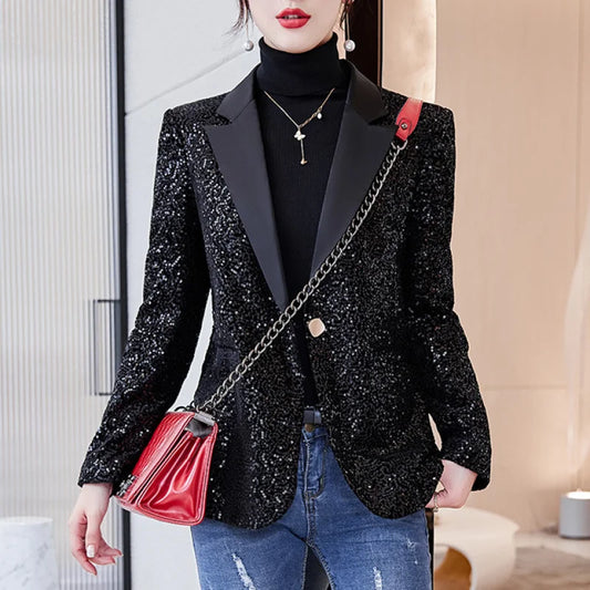 Blazers femme paillettes