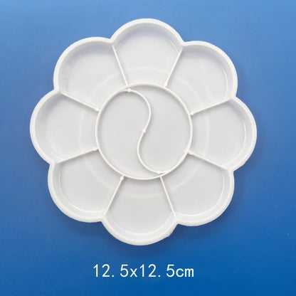 Palette de peinture plateau de peinture en plastique formes multiples tailles bureau école étudiant dessin fournitures d'art aquarelle peinture à l'huile ZYF