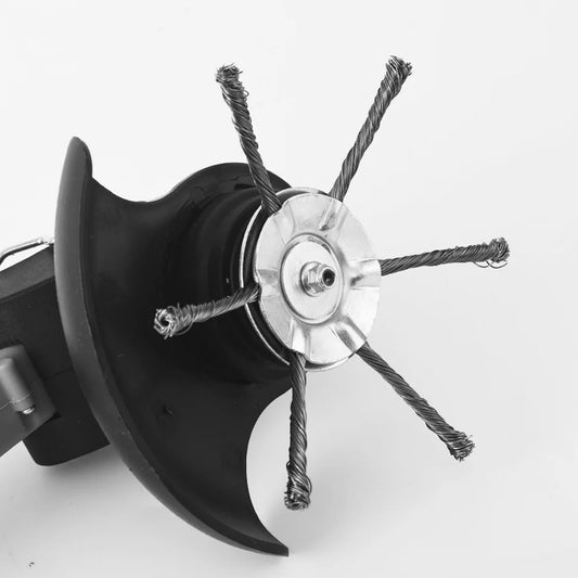 Tête de débroussailleuse universelle pour mauvaises herbes, têtes de coupe gazon, roue de désherbage pour tondeuse à gazon, roue en fil d'acier, disque de brosse