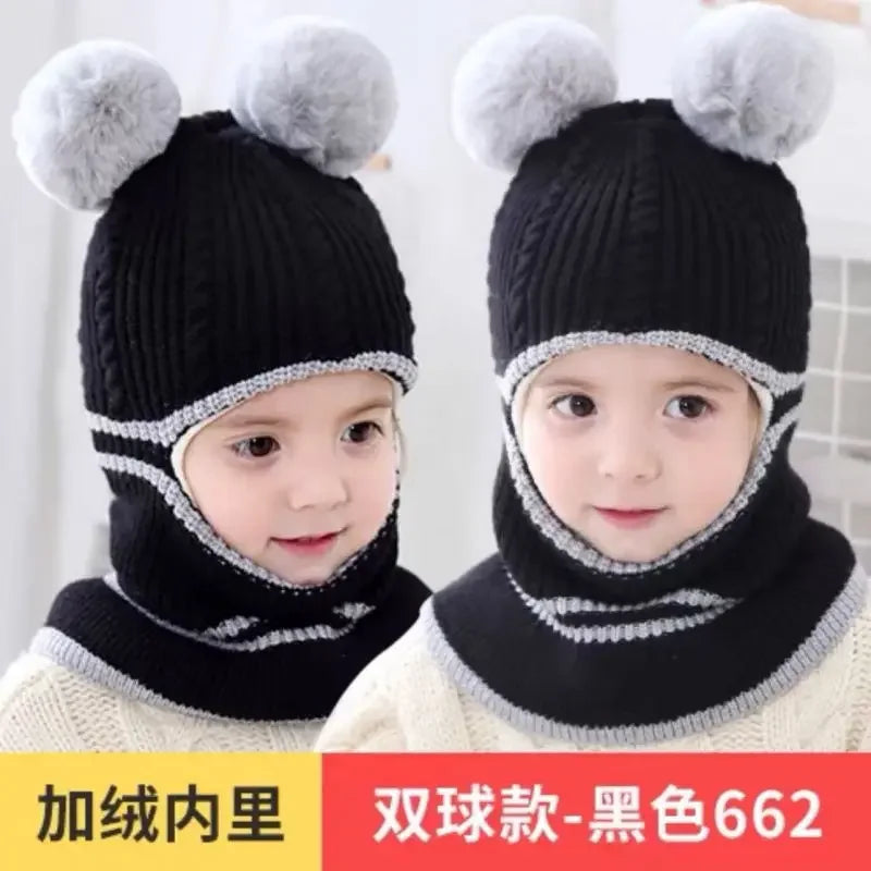 Bonnet épais en acrylique pour tout-petits, chapeaux pour bébés filles, chaud, mignon, coeur, nouveau-né, 0-12 mois, automne, hiver, nouveau, 2023