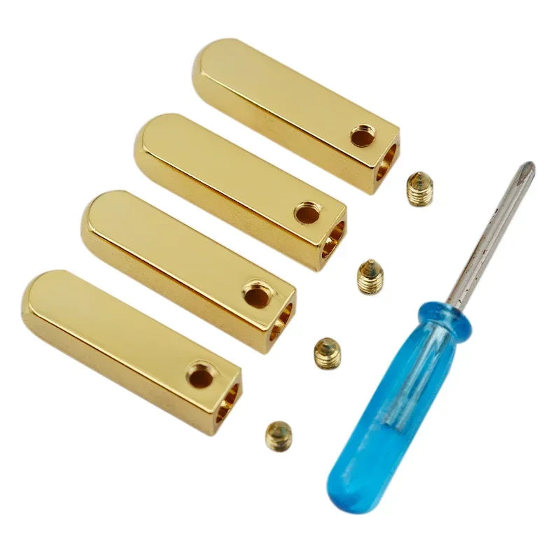 Bricolage métal Aglets 4 pièces/ensemble Sneaker Shoestring casquettes conseils pour lacets remplacement miroir or argent luxe bande extrémités bornes