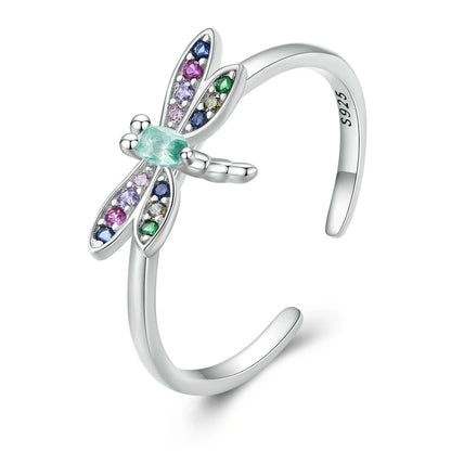 WOSTU-Bagues ajustables en argent regardé 925 pour femme, bijoux originaux empilables, taille ouverte