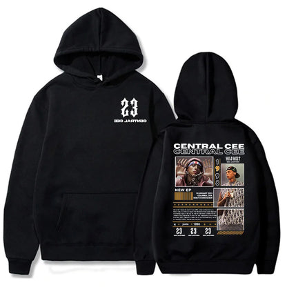 Central Cee-Sweats à capuche College, manches longues, pulls à capuche, streetwear, impression évasée, vêtements de mode, unisexe, CAN'T RUSH GREATNESS