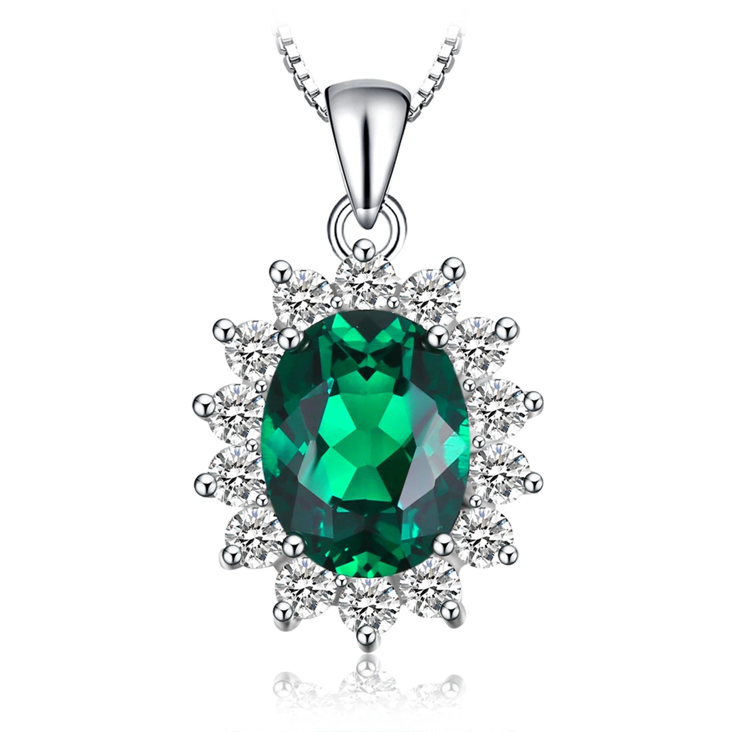 JewelryPalace – collier avec pendentif , en argent Sterling 925, création d'un saphir bleu, rubis, imitation émeraude, sans chaîne