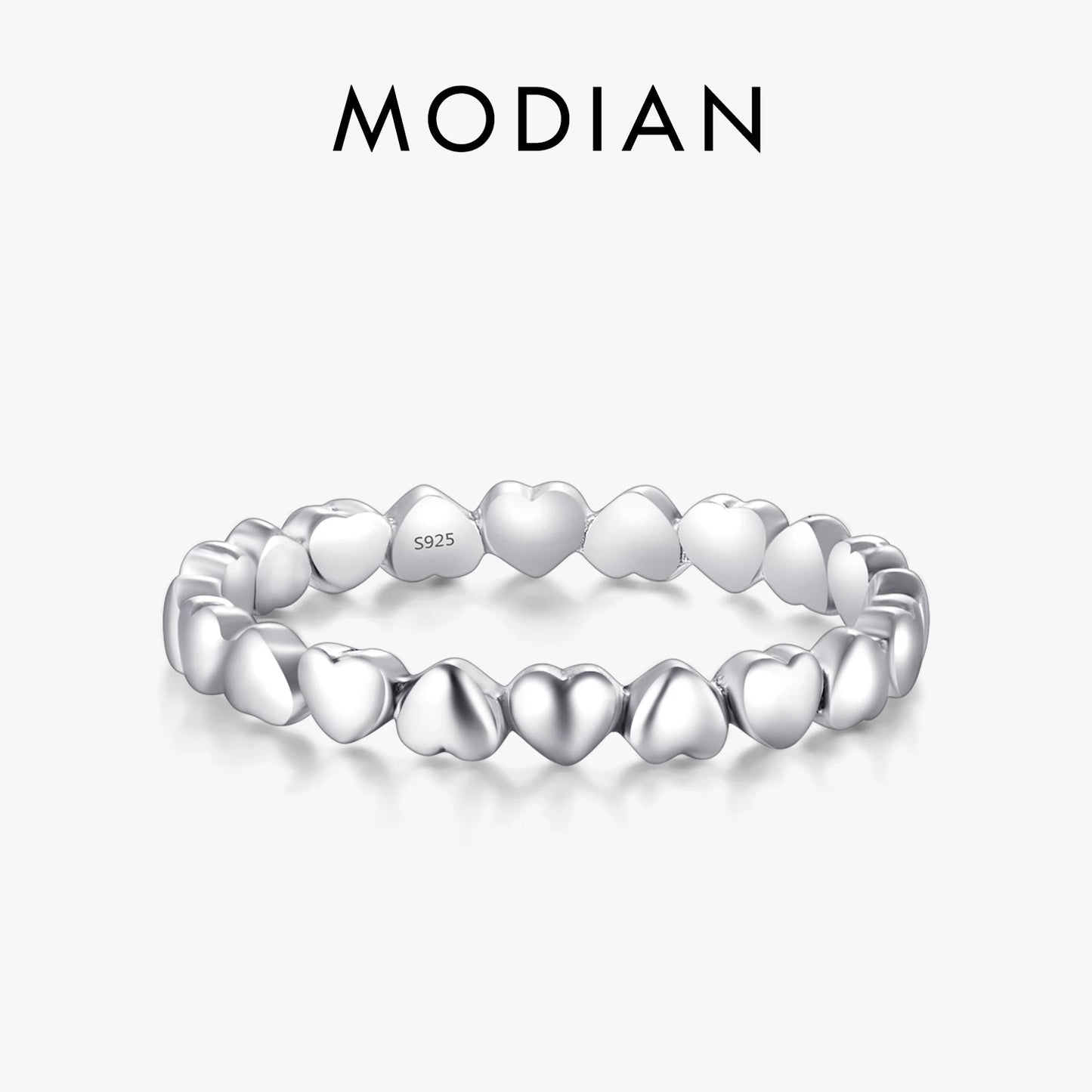 Bague en forme de cœur en argent Sterling 100%, authentique, 925, bijoux d'amour éternel, cadeau de saint valentin, tendance