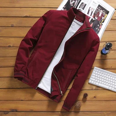 Vestes bombardier personnalisables pour hommes, vêtements d'extérieur décontractés, coupe-vent à col montant, manteaux Slim pour hommes, vestes de costume WT1021