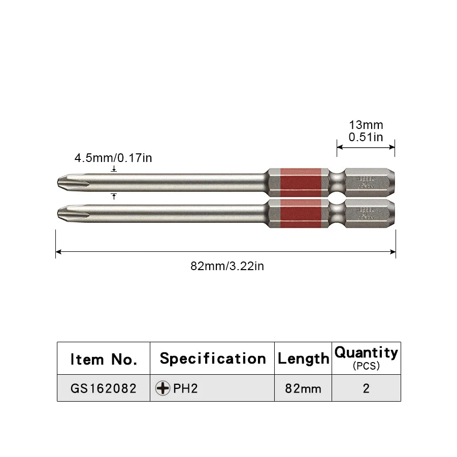 VESSEL-Jeu d'embouts de tournevis pour Phillips et vis à fente, embout magnétique à tête unique, accessoires pour outils à main, série NO.GS16