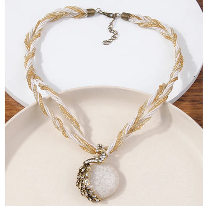 Collier ras du cou ethnique bohémien pour femmes, fait à la main, perles multicouches, bijoux de décoration en cristal