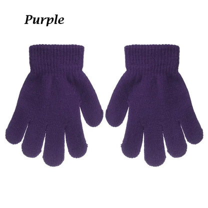 Gants extensibles simples et solides pour enfant, mitaines chaudes pour garçon et fille de 5 à 10 ans, collection automne et hiver