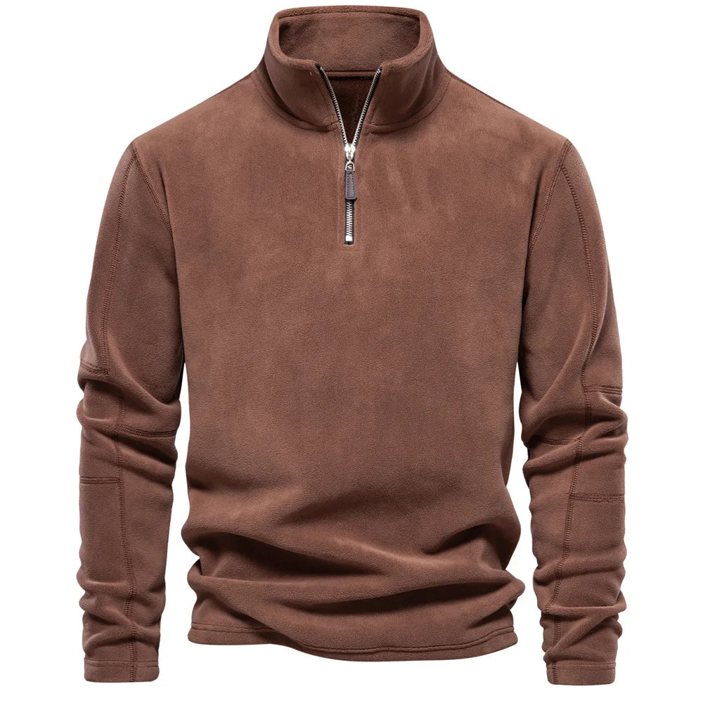 FGKKS 2023 sweat à capuche décontracté en plein air hommes chaud col à glissière haut de haute qualité conception sweat à capuche chaud hommes