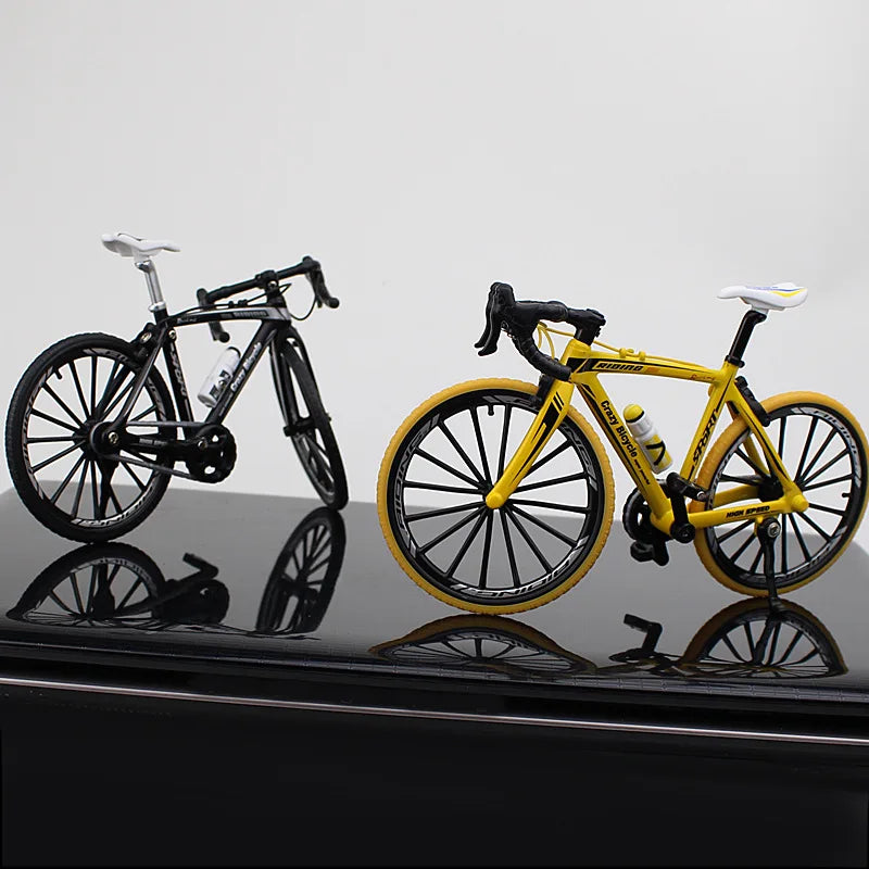 Modèle de vélo en métal moulé sous pression, échelle 1:10, ville pliée, course sur route, cyclisme, Mini vélo pour Collection, ami, cadeau pour enfants, jouets pour garçons